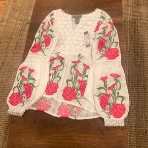 Sharon young Embroidery blouse